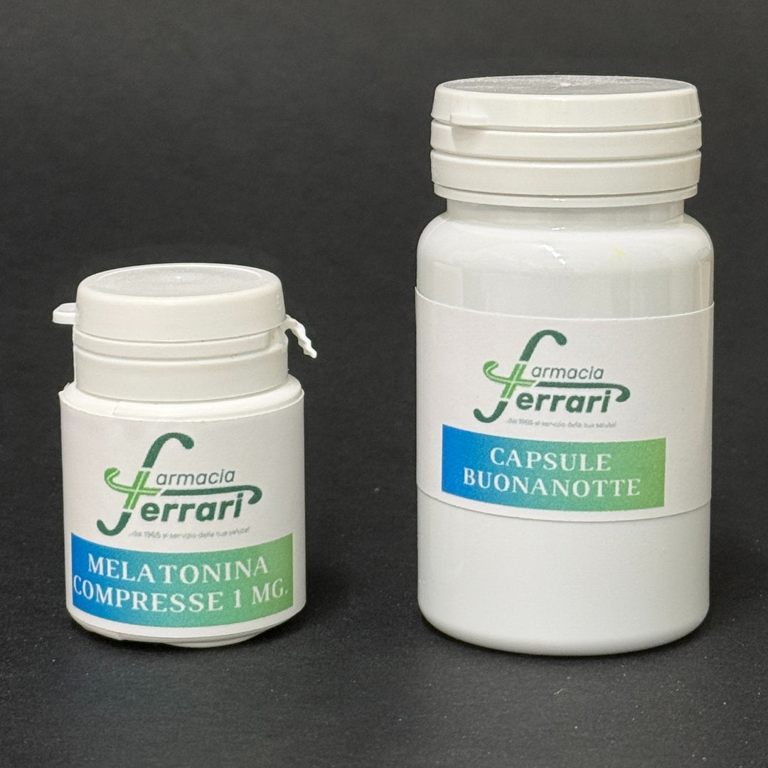 100 Cpr. Melatonina Coniugata 1mg + 30 cps. Capsule Buonanotte