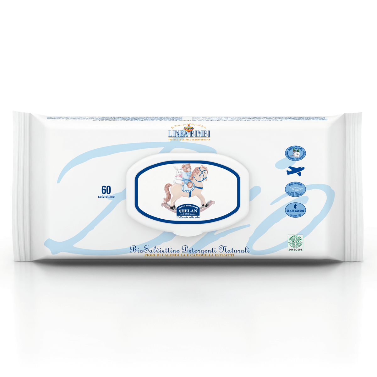 Helan Linea Bimbi Biosalviettine 60 pezzi