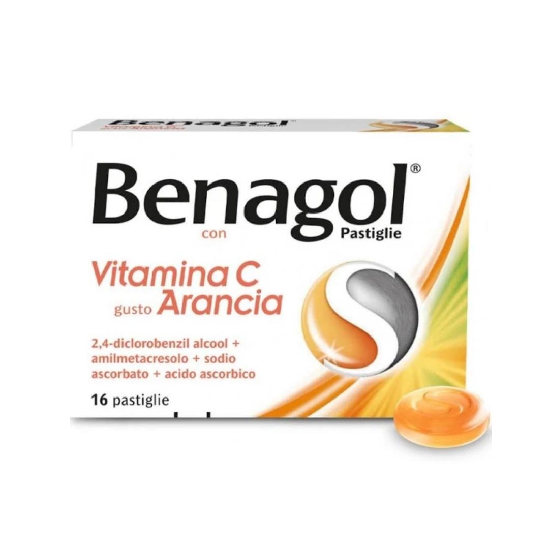 Benagol 16 pastiglie arancia e vitamina C