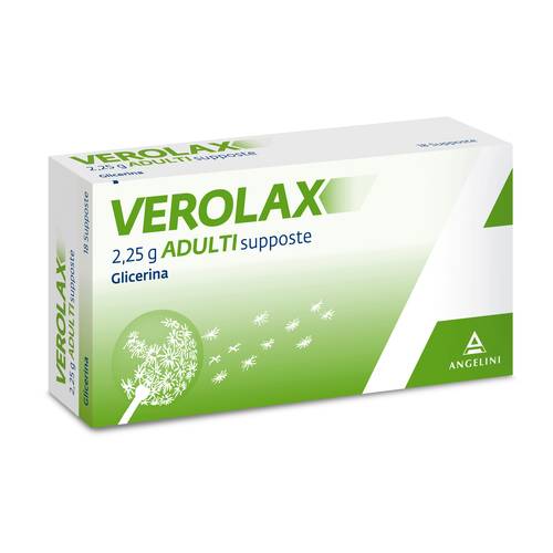 Glicerolo Verolax 2250 mg adulti - 18 Supposte