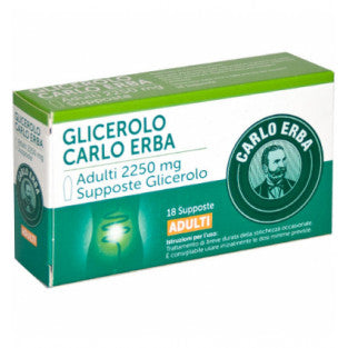 Glicerolo Carlo Erba 2250 mg adulti - 18 Supposte
